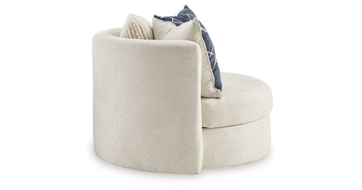 Padova Ivory Swivel Accent Chair from Ashley - Luna Furniture