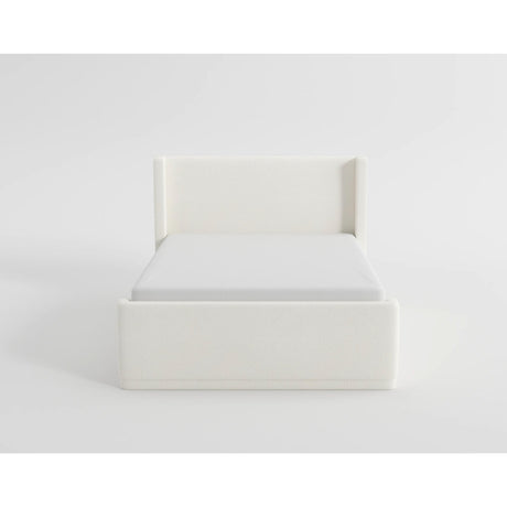 Carmel Light Gray Eastern King Upholstered Platform Bed from Homelegance - Luna Furniture