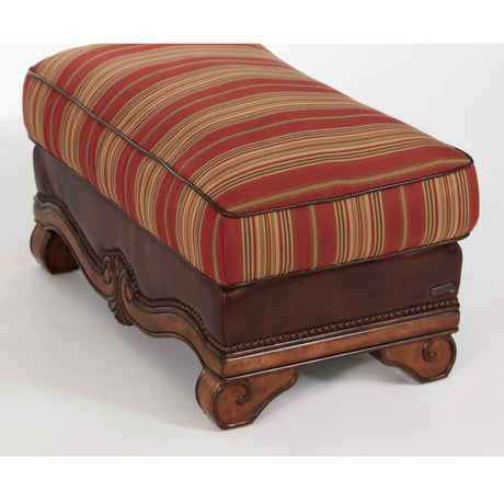 Tuscano Biscotti Leather/fabric Ottoman from Michael Amini - Luna Furniture