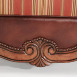 Tuscano Biscotti Leather/fabric Ottoman from Michael Amini - Luna Furniture
