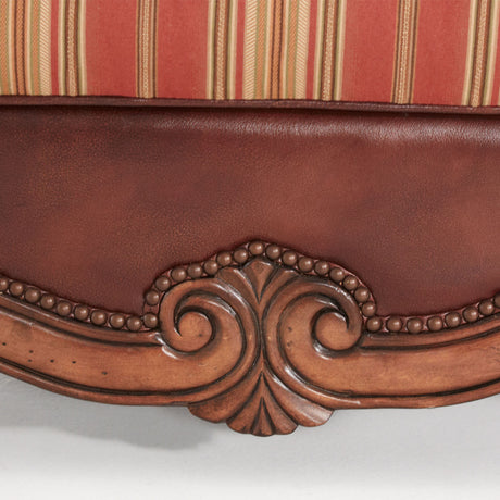 Tuscano Biscotti Leather/fabric Ottoman from Michael Amini - Luna Furniture