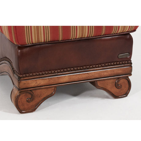Tuscano Biscotti Leather/fabric Ottoman from Michael Amini - Luna Furniture