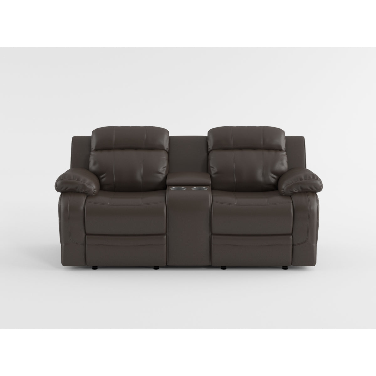 Marille Black Bonded Leather Reclining Loveseat from Homelegance - Luna Furniture