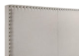 Boyd Ivory Upholstered Queen Bed with Nailhead Trim from Coaster - Luna Furniture