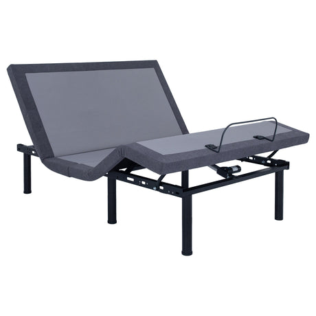 Clara Gray and Black Twin XL Adjustable Bed Base from Coaster - Luna Furniture
