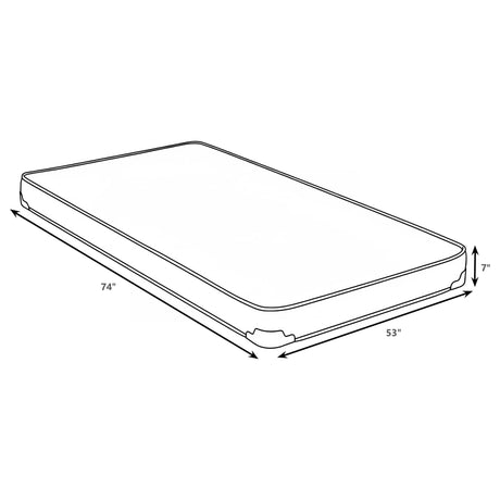 Drover White 7-inch Full Foam Mattress with Built-in Bunkie Board from Coaster - Luna Furniture