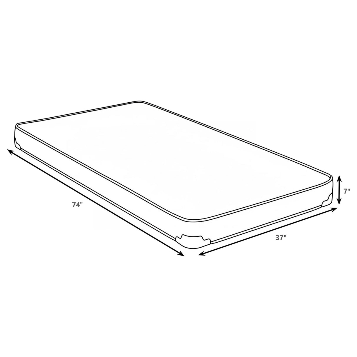 Drover White 7-inch Twin Foam Mattress with Built-in Bunkie Board from Coaster - Luna Furniture