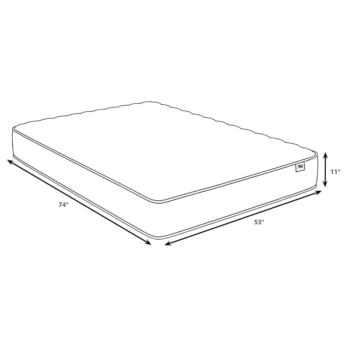 Hayes Full Firm Tight Top Hybrid Mattress White from Coaster - Luna Furniture