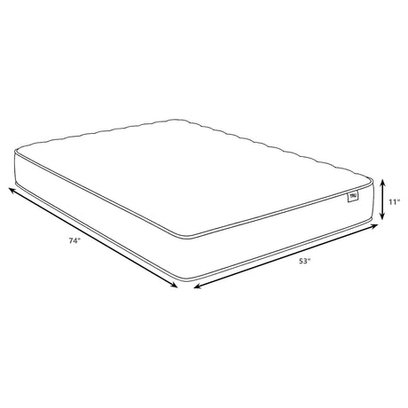 Hayes Full Firm Tight Top Hybrid Mattress White from Coaster - Luna Furniture
