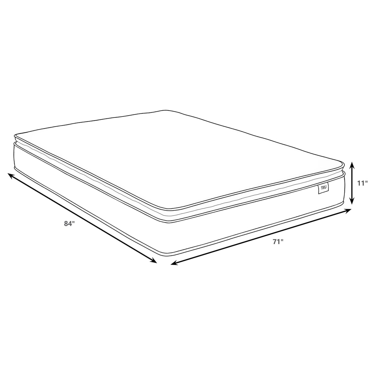 Hayes 11" California King Pillow Top Foam Hybrid Mattress from Coaster - Luna Furniture