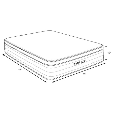 Montlake 15" Queen Cool Euro Top Foam Hybrid Mattress from Coaster - Luna Furniture