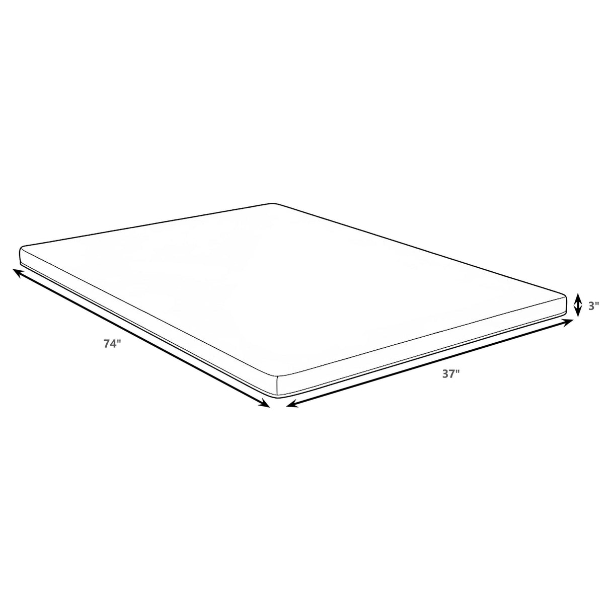 Cascade 3" Twin Cool Memory Foam Mattress Topper from Coaster - Luna Furniture