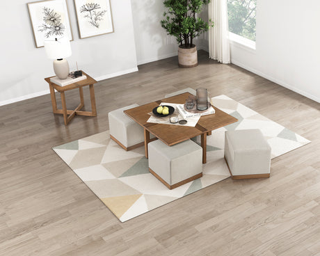 Sienna Brown/Light Gray Coctail Table from Homelegance - Luna Furniture