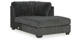 Biddeford Ebony Right-Arm Facing Corner Chaise from Ashley - Luna Furniture