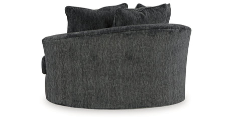 Biddeford Shadow 2-Piece Sectional and Oversized Swivel Accent Chair from Ashley - Luna Furniture