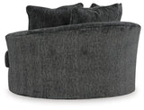 Biddeford Shadow Oversized Swivel Chair and Ottoman from Ashley Furniture - Luna Furniture