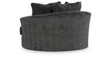 Biddeford Shadow Oversized Swivel Chair and Ottoman from Ashley Furniture - Luna Furniture