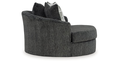 Biddeford Shadow 2-Piece Sectional and Oversized Swivel Accent Chair from Ashley - Luna Furniture