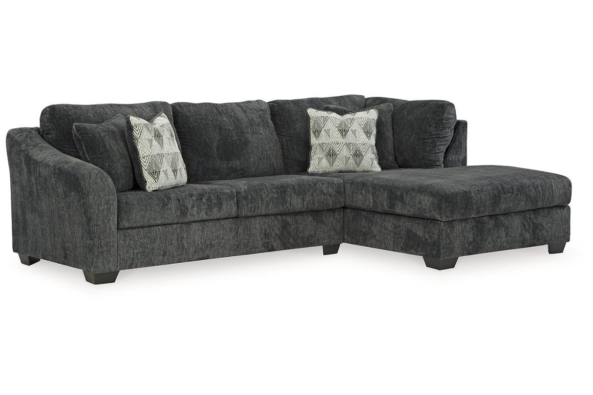 Biddeford Shadow 2-Piece RAF Chaise Sectional from Ashley - Luna Furniture