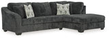 Biddeford Shadow 2-Piece RAF Chaise Sleeper Sectional from Ashley Furniture - Luna Furniture