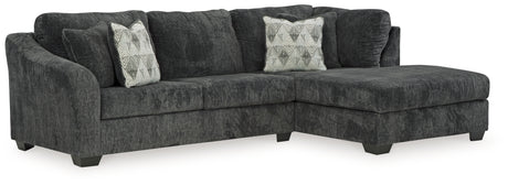 Biddeford Shadow 2-Piece RAF Chaise Sleeper Sectional from Ashley Furniture - Luna Furniture