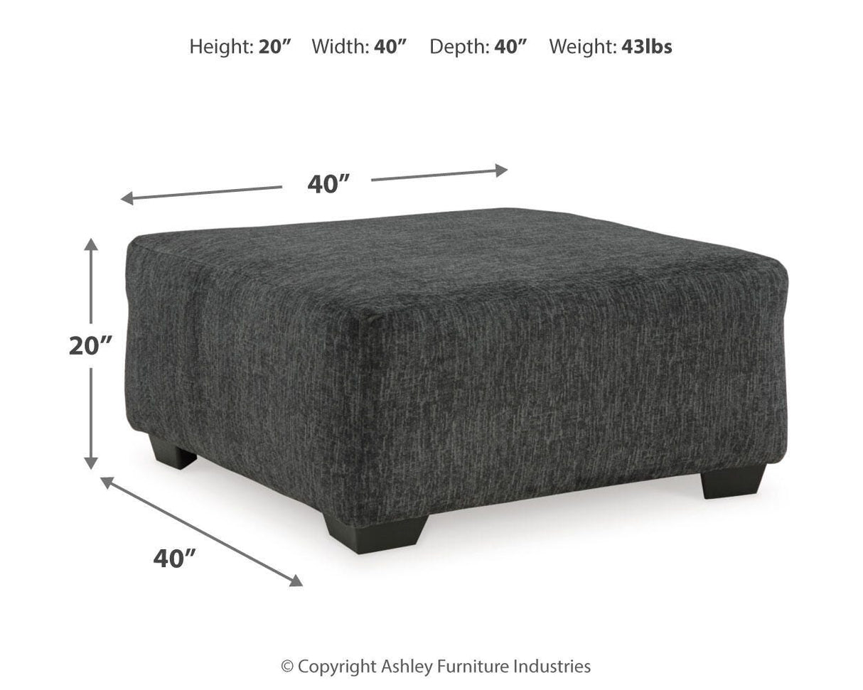 Biddeford Shadow Oversized Swivel Chair and Ottoman from Ashley Furniture - Luna Furniture
