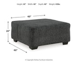 Biddeford Shadow Oversized Swivel Chair and Ottoman from Ashley Furniture - Luna Furniture