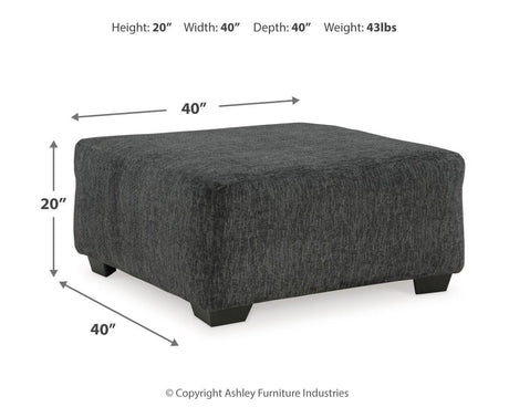 Biddeford Shadow Oversized Swivel Chair and Ottoman from Ashley Furniture - Luna Furniture