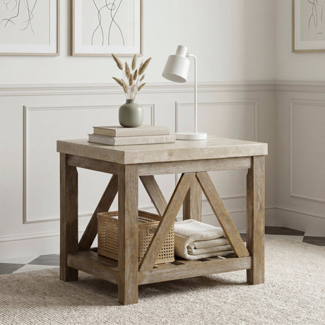 Ridley Weathered Natural End Table from Homelegance - Luna Furniture