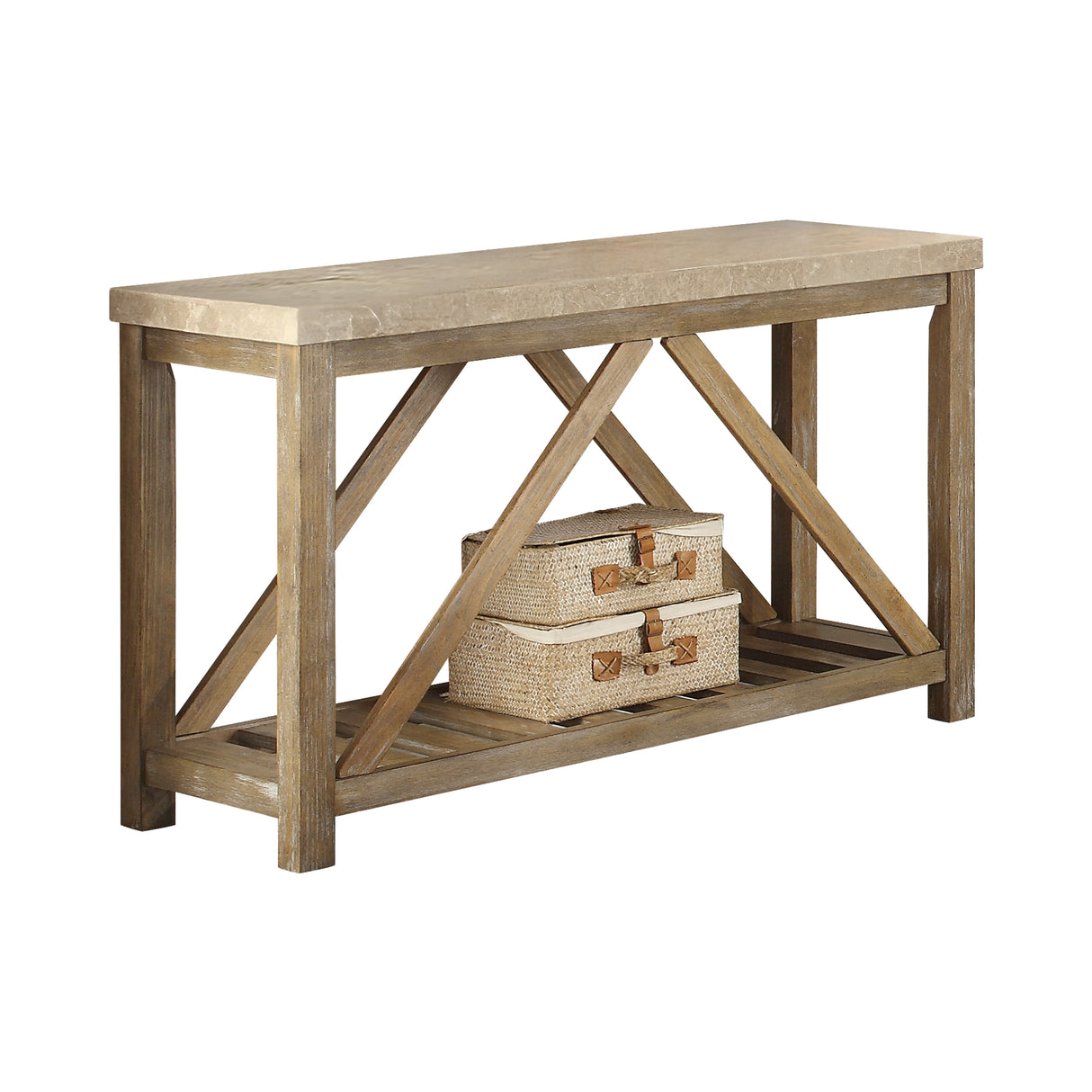 Ridley Weathered Natural Cocktail Table from Homelegance - Luna Furniture