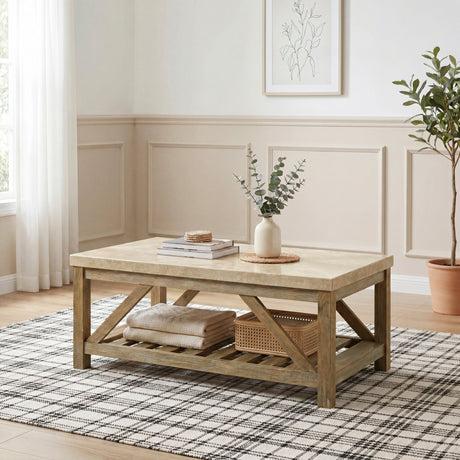 Ridley Weathered Natural Cocktail Table from Homelegance - Luna Furniture