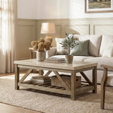 Ridley Weathered Natural Cocktail Table from Homelegance - Luna Furniture
