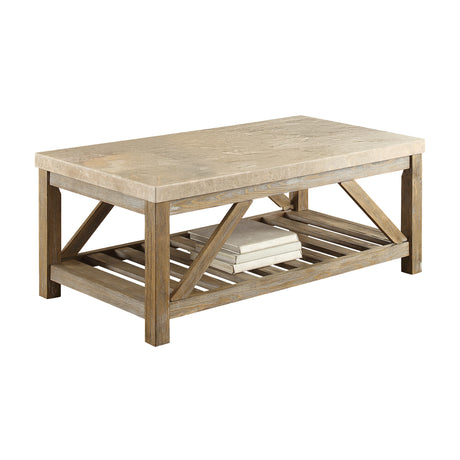 Ridley Weathered Natural Cocktail Table from Homelegance - Luna Furniture