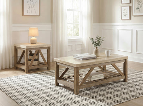 Ridley Weathered Natural End Table from Homelegance - Luna Furniture