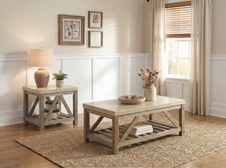 Ridley Weathered Natural End Table from Homelegance - Luna Furniture