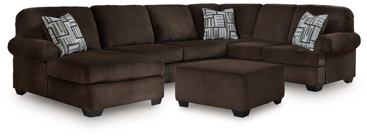Kimlee 3-Piece Sectional and Ottoman from Ashley Furniture - Luna Furniture