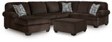 Kimlee 3-Piece Sectional and Ottoman from Ashley Furniture - Luna Furniture