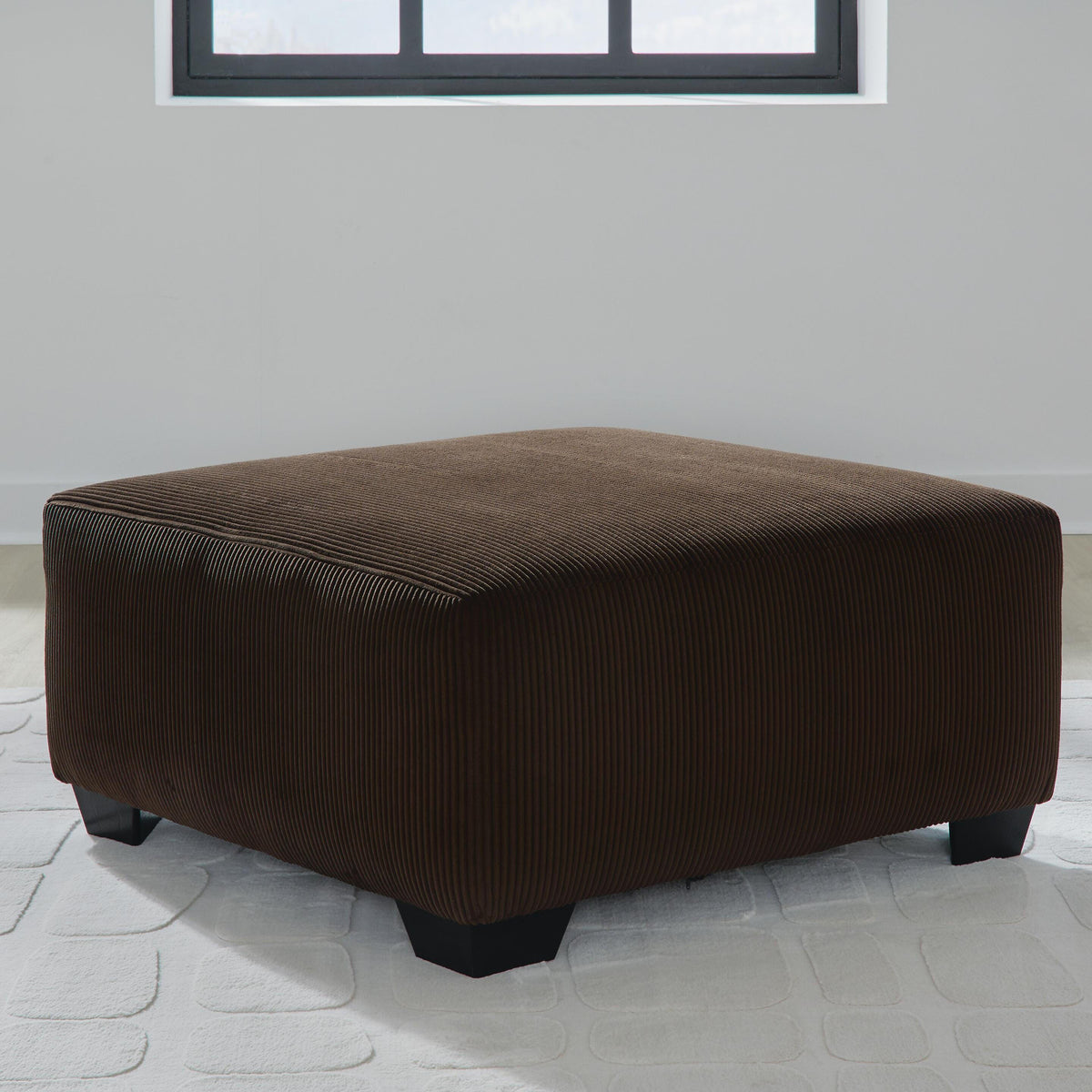 Kimlee Chocolate Oversized Accent Ottoman from Ashley - Luna Furniture
