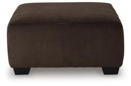 Kimlee Chocolate 3-Piece Sectional and Ottoman from Ashley - Luna Furniture