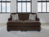 Kimlee Chocolate 2-Piece Super Chaise from Ashley Furniture - Luna Furniture