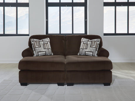 Kimlee Chocolate 2-Piece Super Chaise from Ashley Furniture - Luna Furniture