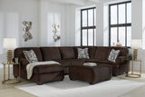 Kimlee Chocolate 3-Piece LAF Sectional from Ashley Furniture - Luna Furniture