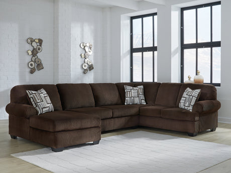 Kimlee Chocolate 3-Piece LAF Sectional from Ashley Furniture - Luna Furniture
