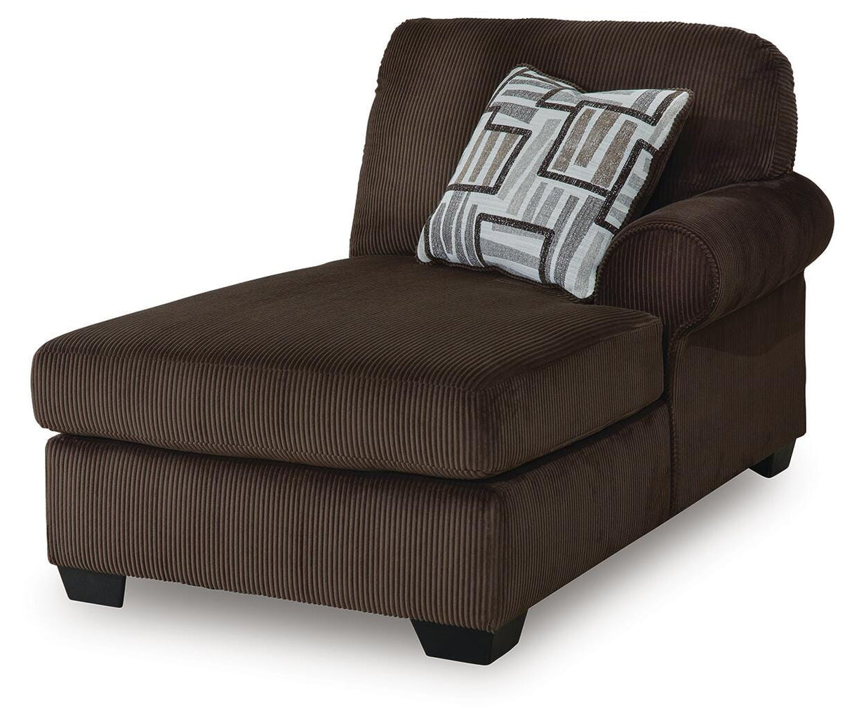 Kimlee Chocolate 3-Piece Sectional and Ottoman from Ashley - Luna Furniture