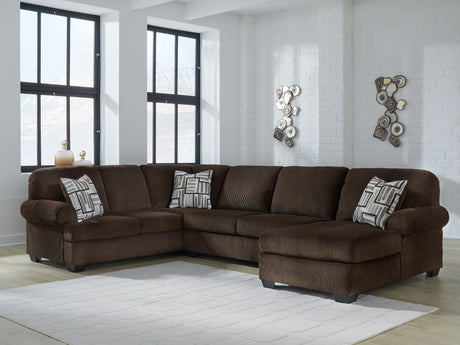 Kimlee Chocolate 3-Piece RAF Sectional from Ashley Furniture - Luna Furniture