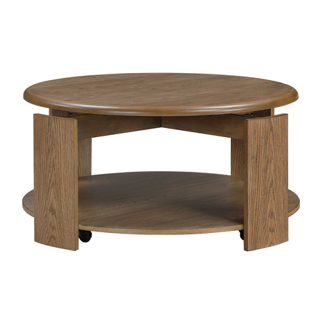 Ellis Brown Cocktail Table with Swivel Top from Homelegance - Luna Furniture