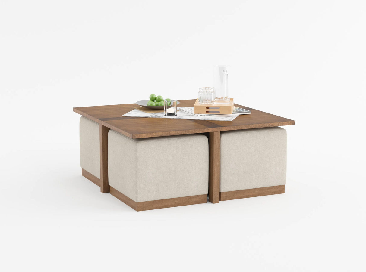 Sienna Brown/Light Gray Coctail Table from Homelegance - Luna Furniture