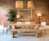 Flagstaff 74" Bench in Natural Distressed Oak from Home Trends & Design - Luna Furniture