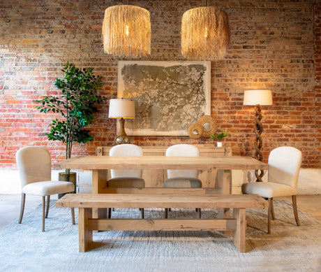 Flagstaff 74" Bench in Natural Distressed Oak from Home Trends & Design - Luna Furniture