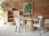 Casablanca 54" Round Dining Table in Natural White from Home Trends & Design - Luna Furniture